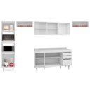 Ver imagem 5 de Armário de Cozinha Modulada 5 Peças Cp14 Balcão com Tampo Branco - Lumil