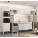 Ver imagem 1 de Armário de Cozinha Modulada 5 Peças Cp14 Balcão com Tampo Branco - Lumil