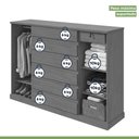 Ver mais imagens de Cômoda 2 Portas 7 Gavetas 3 Prateleiras Vedra