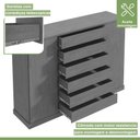 Ver imagem 6 de Cômoda 2 Portas 7 Gavetas 3 Prateleiras Vedra