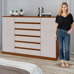 Cômoda 2 Portas 7 Gavetas 3 Prateleiras Vedra - 9