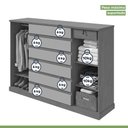 Ver mais imagens de Cômoda 2 Portas 7 Gavetas 3 Prateleiras Vedra