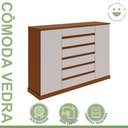 Ver imagem 3 de Cômoda 2 Portas 7 Gavetas 3 Prateleiras Vedra