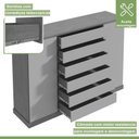 Ver mais imagens de Cômoda 2 Portas 7 Gavetas 3 Prateleiras Vedra