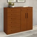 Ver imagem 2 de Cômoda 8 Gavetas 2 Portas Toronto 119x142x47 Cm