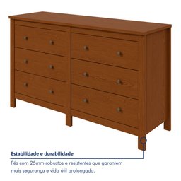 Cômoda 6 Gavetas 162 X 92cm Maggiore New - 4