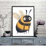 Quadro Decorativo Abelhinha 33x24cm:moldura Branca - 1