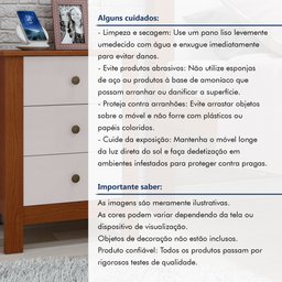 Mesa de Cabeceira 3 Gavetas Maggiore New - 10