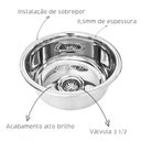 Ver imagem 4 de Inox - Cuba 30cm de Diâmetro C/ Aço 304