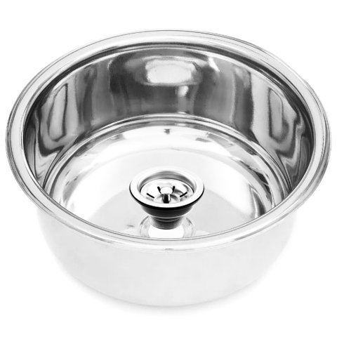 Inox - Cuba 30cm de Diâmetro C/ Aço 304