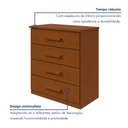 Ver imagem 7 de Cômoda 4 Gavetas 88 X 97,5cm Baião