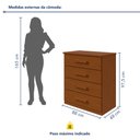 Ver imagem 4 de Cômoda 4 Gavetas 88 X 97,5cm Baião