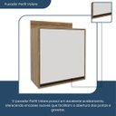 Ver imagem 5 de Armário Aéreo para Cozinha 1 Porta Confort Marrom/Cinamomo/Off White