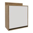 Ver imagem 1 de Armário Aéreo para Cozinha 1 Porta Confort Marrom/Cinamomo/Off White