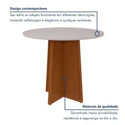 Mesa de Jantar 4 Lugares Quadrada Tampo de Vidro Celebrare - 4