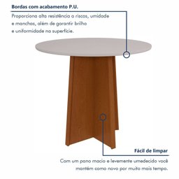 Mesa de Jantar 4 Lugares Quadrada Tampo de Vidro Celebrare - 6