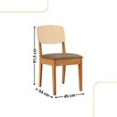 Ver imagem 4 de Conjunto com 4 Cadeiras para Sala de Jantar Copper Premium MDF Veludo Capuccino Naturalle