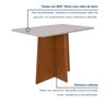 Mesa de Jantar 120x80cm Tampo Mdf/vidro Celebrare - 3