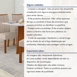 Mesa de Jantar 120x80cm Tampo Mdf/vidro Celebrare - 10