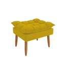 Ver mais imagens de Kit 2 Poltronas + Namoradeira + Puff Opala Decorativa Balaqui Cor:amarelo