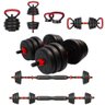 Halter Anilha Barra Kettlebell Kit Musculação 6 em 1 - 40kg Yangfit - 1