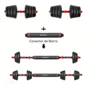 Ver imagem 2 de Halter Anilha Barra Kettlebell Kit Musculação 6 em 1 - 40kg Yangfit