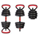 Ver imagem 5 de Halter Anilha Barra Kettlebell Kit Musculação 6 em 1 - 40kg Yangfit