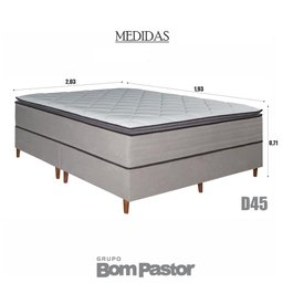 Colchão King Molas Ensacadas Vision + Base 193x203x71 Bom Pastor - 4
