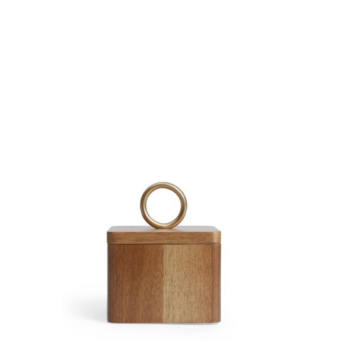 Caixa Decorativa em MDF e Ferro Dourado 12cm 24303P Mart