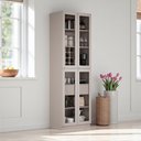 Ver imagem 2 de Cristaleira 4 Portas de Vidro 230cm de Altura MDF Rodapé PVC Dobradiça Slow Motion Essence Itatiaia