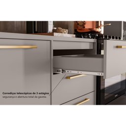 Cristaleira 4 Portas em Vidro 230cm de Altura 100% Mdf Dobradiças Slow Motion Essence Itatiaia - 8