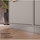 Ver mais imagens de Cristaleira 4 Portas de Vidro 230cm de Altura MDF Rodapé PVC Dobradiça Slow Motion Essence Itatiaia Cinza/Fendi