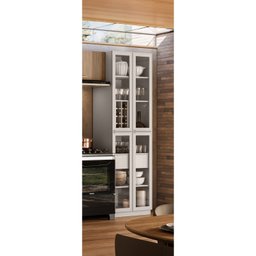 Cristaleira 4 Portas em Vidro 230cm de Altura 100% Mdf Dobradiças Slow Motion Essence Itatiaia - 6