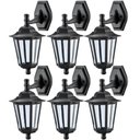 Ver imagem 1 de Kit 6 Luminárias Arandelas Pretas de Parede Dital 8x24x37cm Bivolt Lâmpada E27