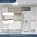 Ver imagem 2 de Armário Geladeira 1 Porta Basculante Confort Marrom/Cinamomo/Off White
