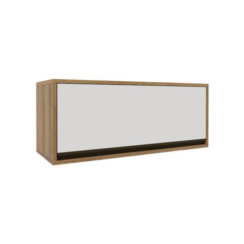 Armário Geladeira 1 Porta Basculante Confort Marrom/Cinamomo/Off White