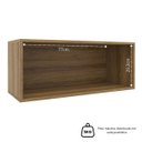 Ver imagem 4 de Armário Geladeira 1 Porta Basculante Confort Marrom/Cinamomo/Off White