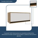 Ver imagem 5 de Armário Geladeira 1 Porta Basculante Confort Marrom/Cinamomo/Off White