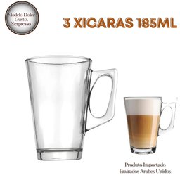 Jogo c/ 3 Xicaras de Vidro Dolce Gusto Nespresso 185Ml - 5