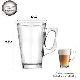 Jogo c/ 3 Xicaras de Vidro Dolce Gusto Nespresso 185Ml - 2