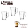 Jogo c/ 3 Xicaras de Vidro Dolce Gusto Nespresso 185Ml - 3