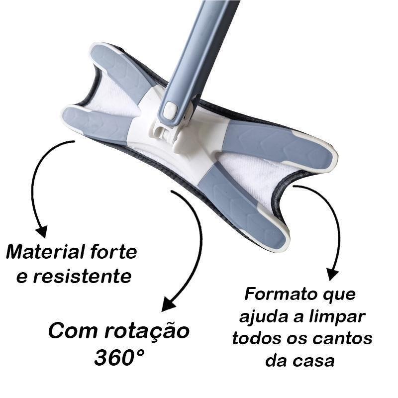 Xmop Rodo Mop Esfregão Xmop Giratório Lava e Seca com Torção | MadeiraMadeira