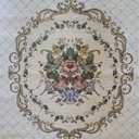 Ver imagem 5 de Tapete Sala Antiderrapante Floral Jasmin 01 Bege 1,00x1,50m