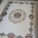 Ver imagem 2 de Tapete Sala Antiderrapante Floral Jasmin 01 Bege 1,00x1,50m