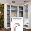Ver imagem 7 de Guarda Roupa Modulado Safira 009 em Mdf com 5 Portas e 6 Gavetas Una Mobília