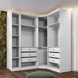 Guarda Roupa Modulado Safira 009 em Mdf com 5 Portas e 6 Gavetas - 3