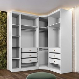 Guarda Roupa Modulado Safira 009 em Mdf com 5 Portas e 6 Gavetas - 2