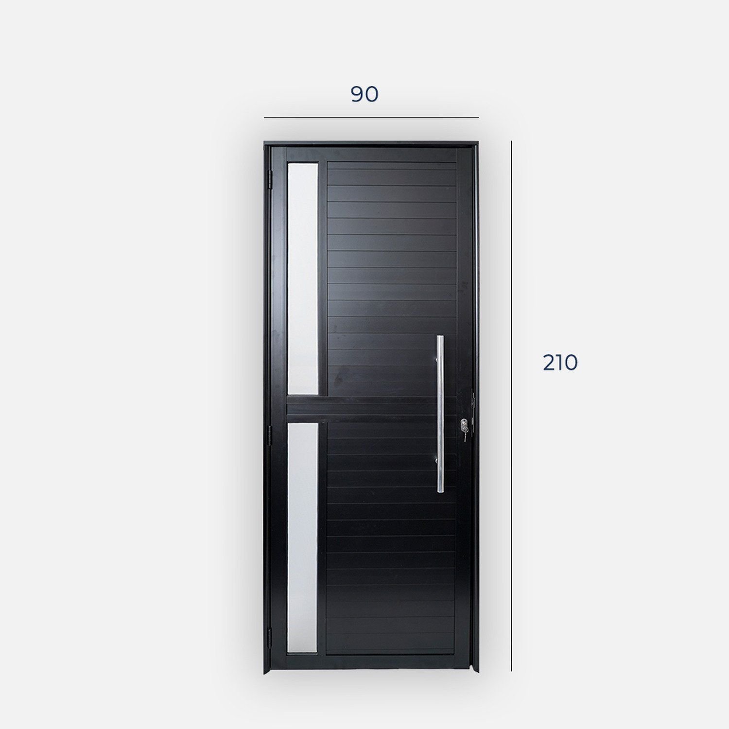 02yvm　黒　38サイズ Porta de Aluminio Seteira 210x90cm Linha Premium Lux-esquadrias