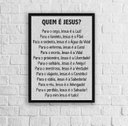 Ver imagem 2 de Quadro Decorativo Quem É Jesus 33x24cm:Madeira branca