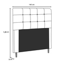 Ver imagem 3 de Cabeceira Estofada Cama Casal 140 Cm Corino Branco
